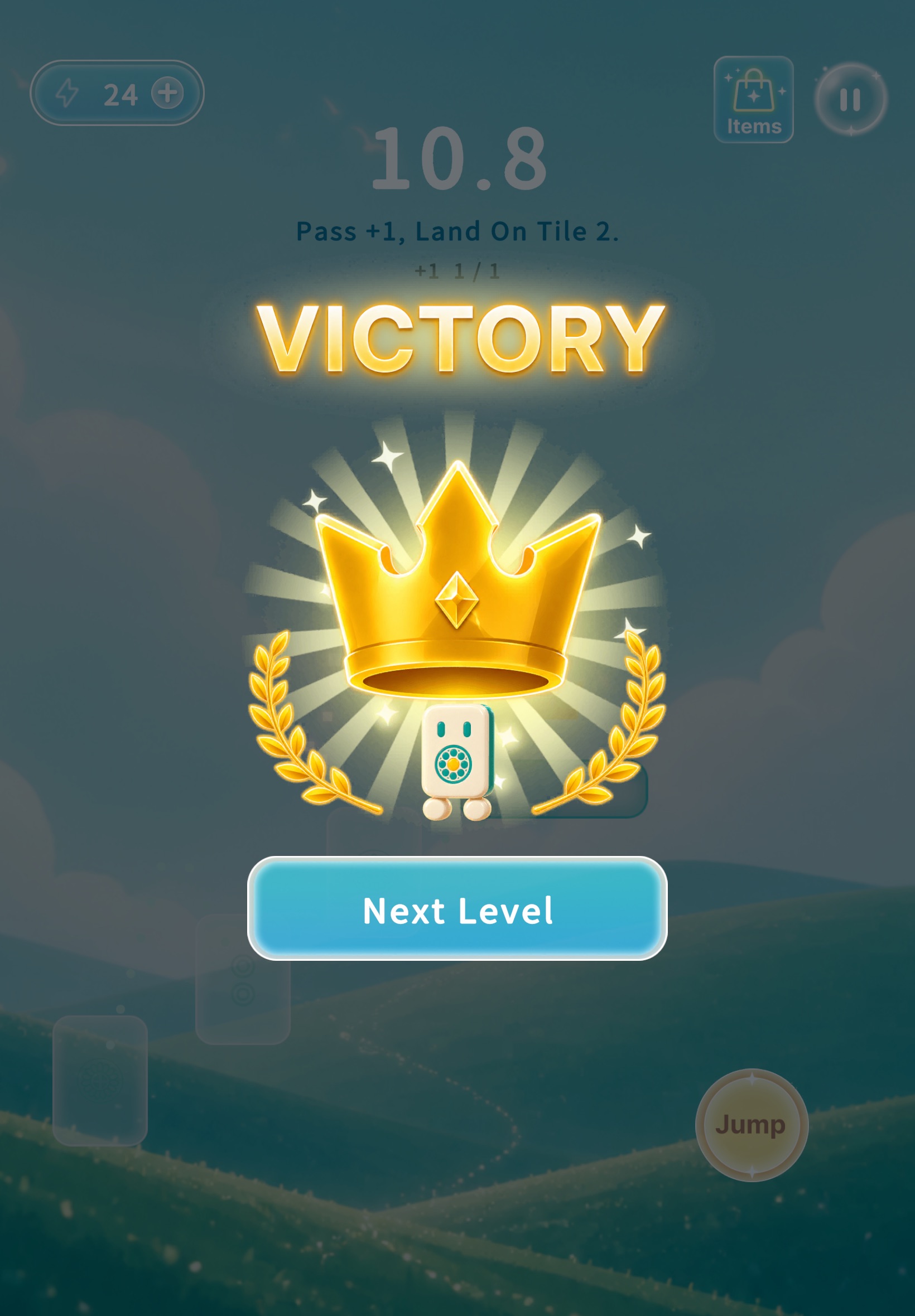 Mahjong Blitz victory screen